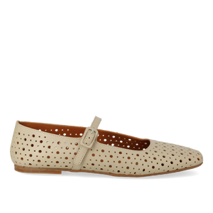 Sandal m. spænde, Beige