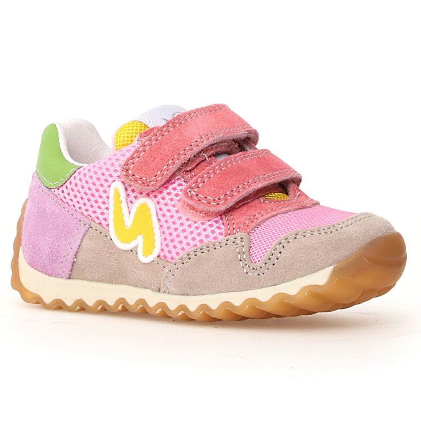 Sneakers m. velcro, Lyserød