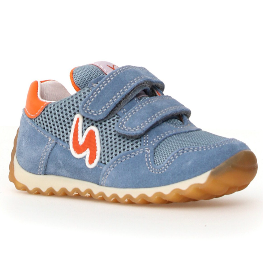 Sneakers m. velcro, Blå