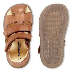 Sandal m. velcro, Cognac