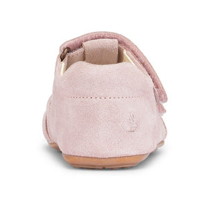 Begyndersandal m.  velcro, Beige/sart rosa