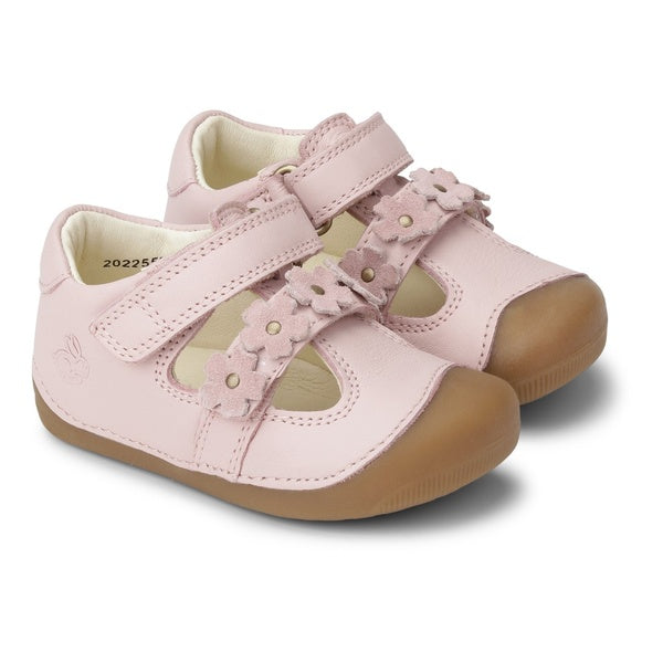 Begyndersandal m. velcro, Rosa