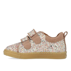 Sneakers m. velcro, Rosa glitter