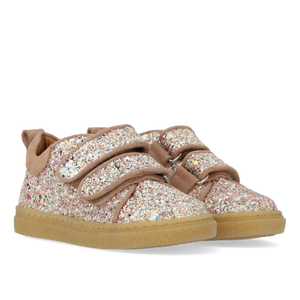 Sneakers m. velcro, Rosa glitter