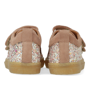 Sneakers m. velcro, Rosa glitter
