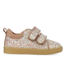Indlæs billede til gallerivisning Sneakers m. velcro, Rosa glitter
