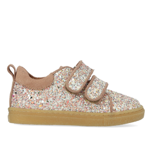 Sneakers m. velcro, Rosa glitter