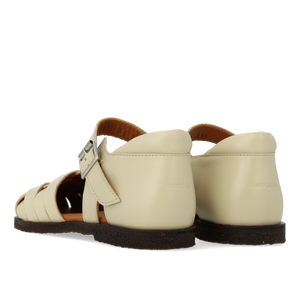 Sandal m. spænde, Beige