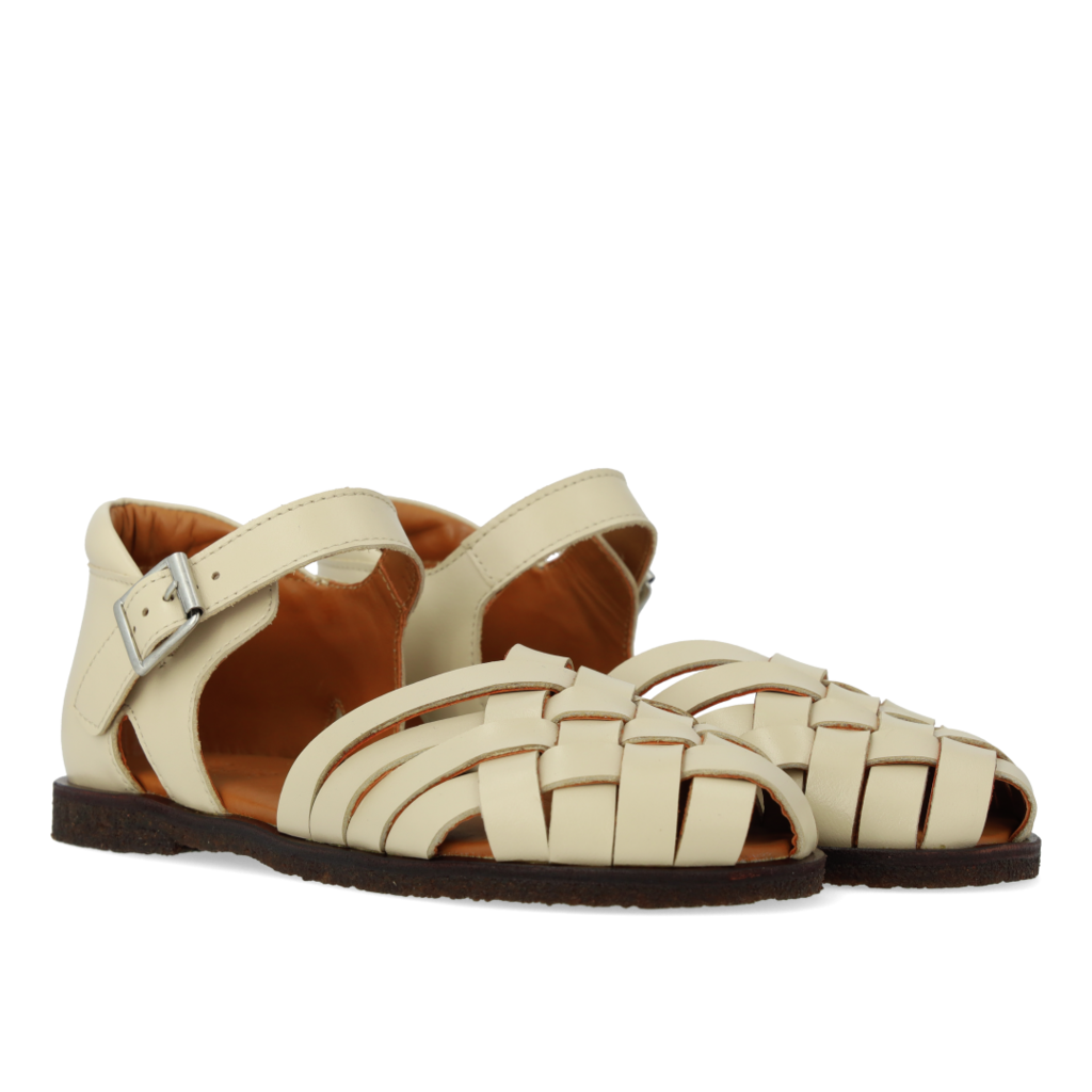 Sandal m. spænde, Beige