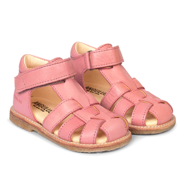 Begyndersandal m. velcro, Rosa