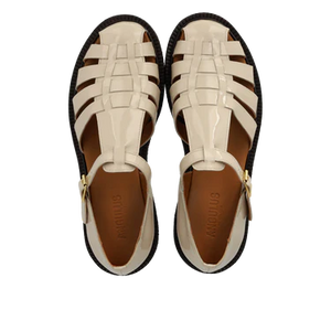 Sandal m. spænde, Beige