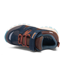 Indlæs billede til gallerivisning TEX-sneakers m. velcro, Brun/Navy
