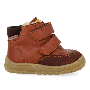 Begynder-TEX-støvle m. velcro, Mørkebrun