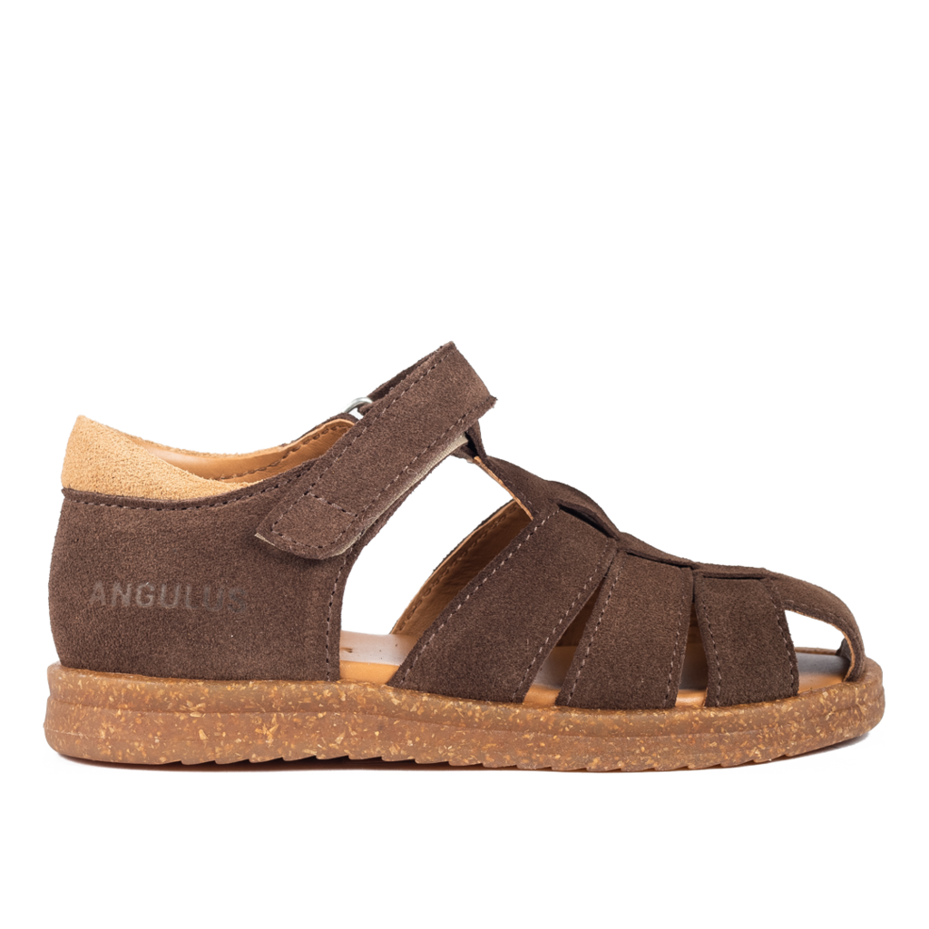 Sandal m. velcro, Brown