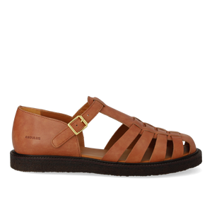 Sandal m. spænde, Cognac