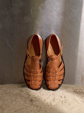 Indlæs billede til gallerivisning Sandal m. spænde, Cognac
