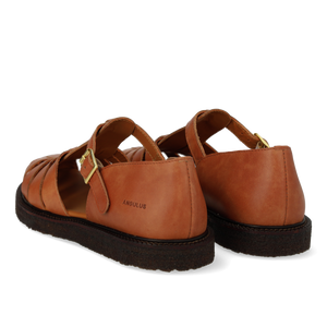 Sandal m. spænde, Cognac