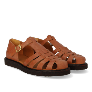 Sandal m. spænde, Cognac