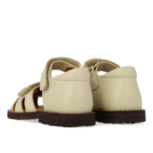Indlæs billede til gallerivisning Begyndersandal m. velcro, Råhvid
