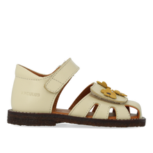 Indlæs billede til gallerivisning Begyndersandal m. velcro, Råhvid
