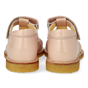 Sandal m. velcro, Rosa Glitter