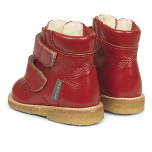 Angulus TEX-støvle med dobbelt velcrolukning/ Rød hæl