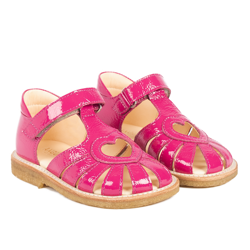 Sandal m. velcro, Pink