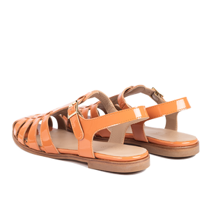 Sandal m. spænde, cognac