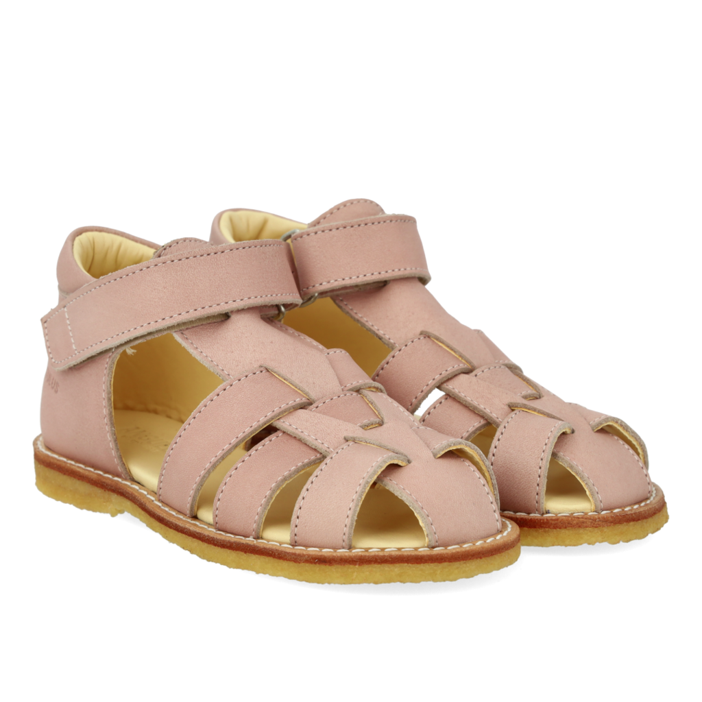 Begyndersandal m. velcro, Rosa