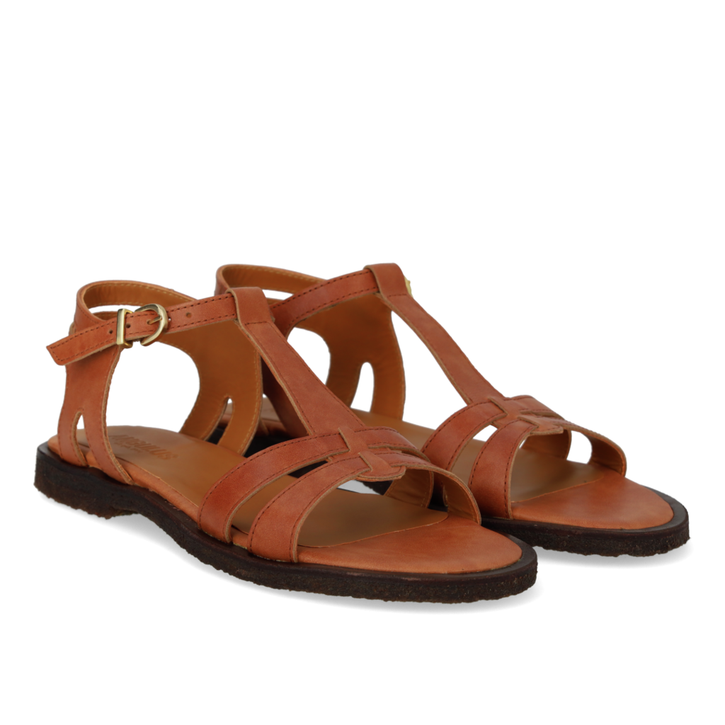 Sandal m. spænde, Cognac