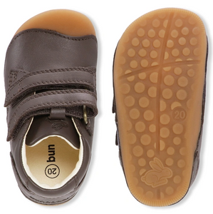 Begyndersko m. velcro, Brun