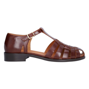 Sandal m. spænde, Brun