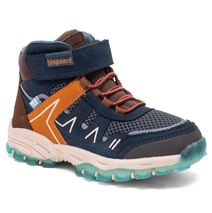 TEX-støvle m. velcro, Brun/Navy