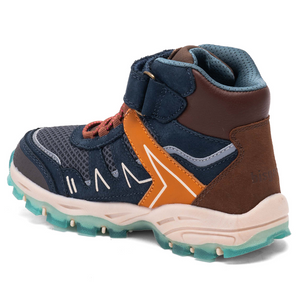 TEX-støvle m. velcro, Brun/Navy