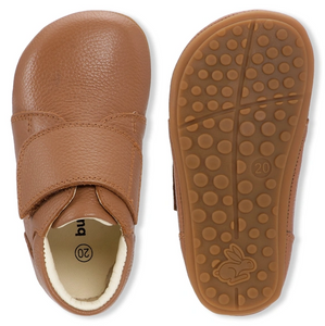 Hjemmesko m. velcro, Cognac