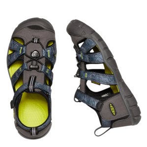 Outdoor sandal m. velcro, Grå