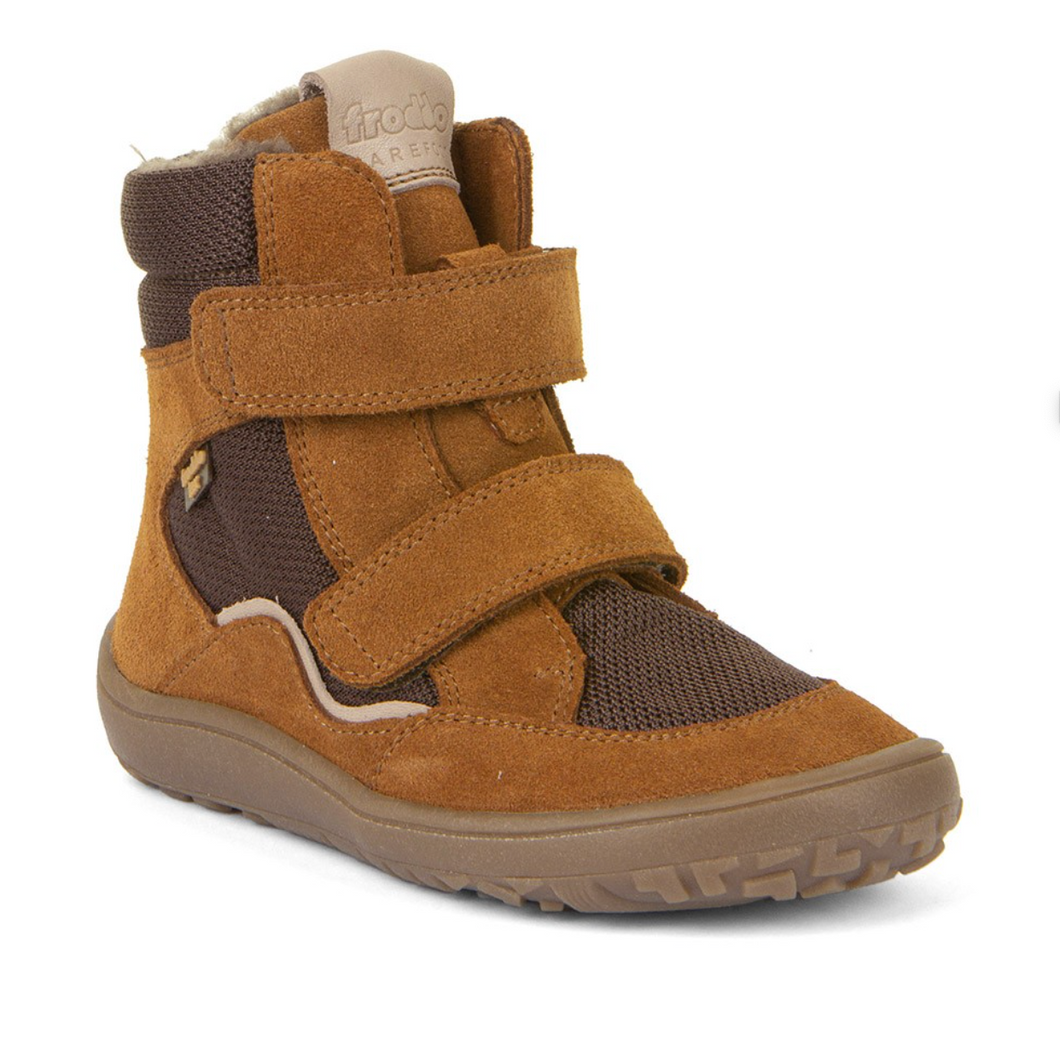 TEX-vinterstøvle m. velcro, Cognac