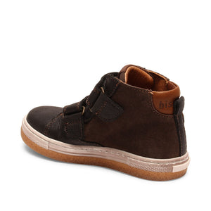 Sneakers m. velcro, Sort/brun