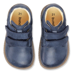 Bundgaard sko med dobbelt velcrolukning og Zero Heel sål/ Navy top