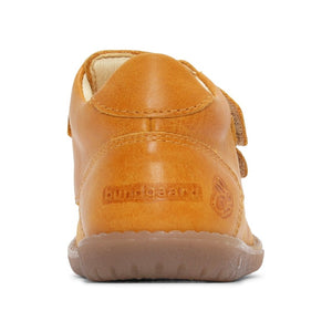 Bundgaard sko med dobbelt velcrolukning og Zero Heel sål/ Gul bag