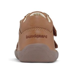 Bundgaard begyndersko med dobbelt velcrolukning og Zero Heel sål/ Cognac hæl