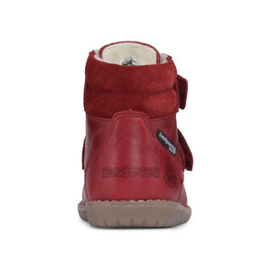 Bundgaard TEX-støvle med dobbelt velcrolukning og uldfoer/ Rød hæl