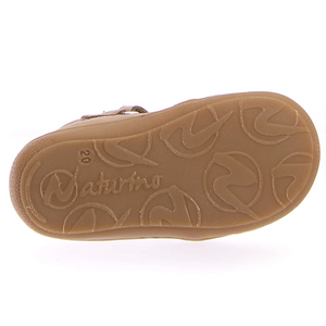 Naturino begynder sandal med dobbelt velcrolukning/ Taupe sål
