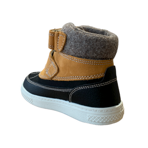 Primigi GORE-TEX vinterstøvle med dobbelt velcrolukning/ Brun Blå hæl