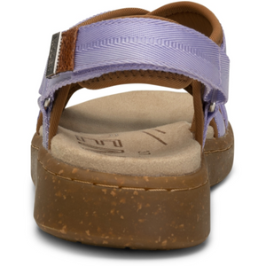 Sandal m. velcro, brun