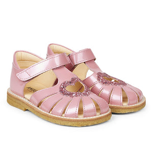 Sandal m. velcro, Pink Glitter Pumpkins sko