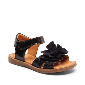 Sandal m. velcro, Sortblå